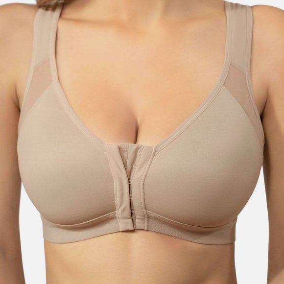 NWT Front Hook Sports Bra & Back Support Posture Corrector Wireless Bra 38D - Picture 9 of 16